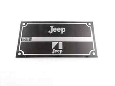 DATA PLATE FOR VINTAGE JEEP AMERICAN MOTORS 1970-87 #V291-8