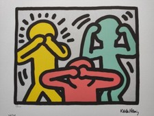 【模写】限定150枚 Keith Haring リトグラフ 版画【送料無料】 Keith Haring艺术印花| eBay