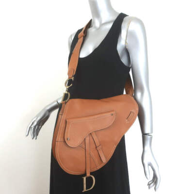 leather dior saddle large