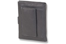  Super Compact Wallet Holds up to 14 Credit Cards - Cowhide Leather - Black