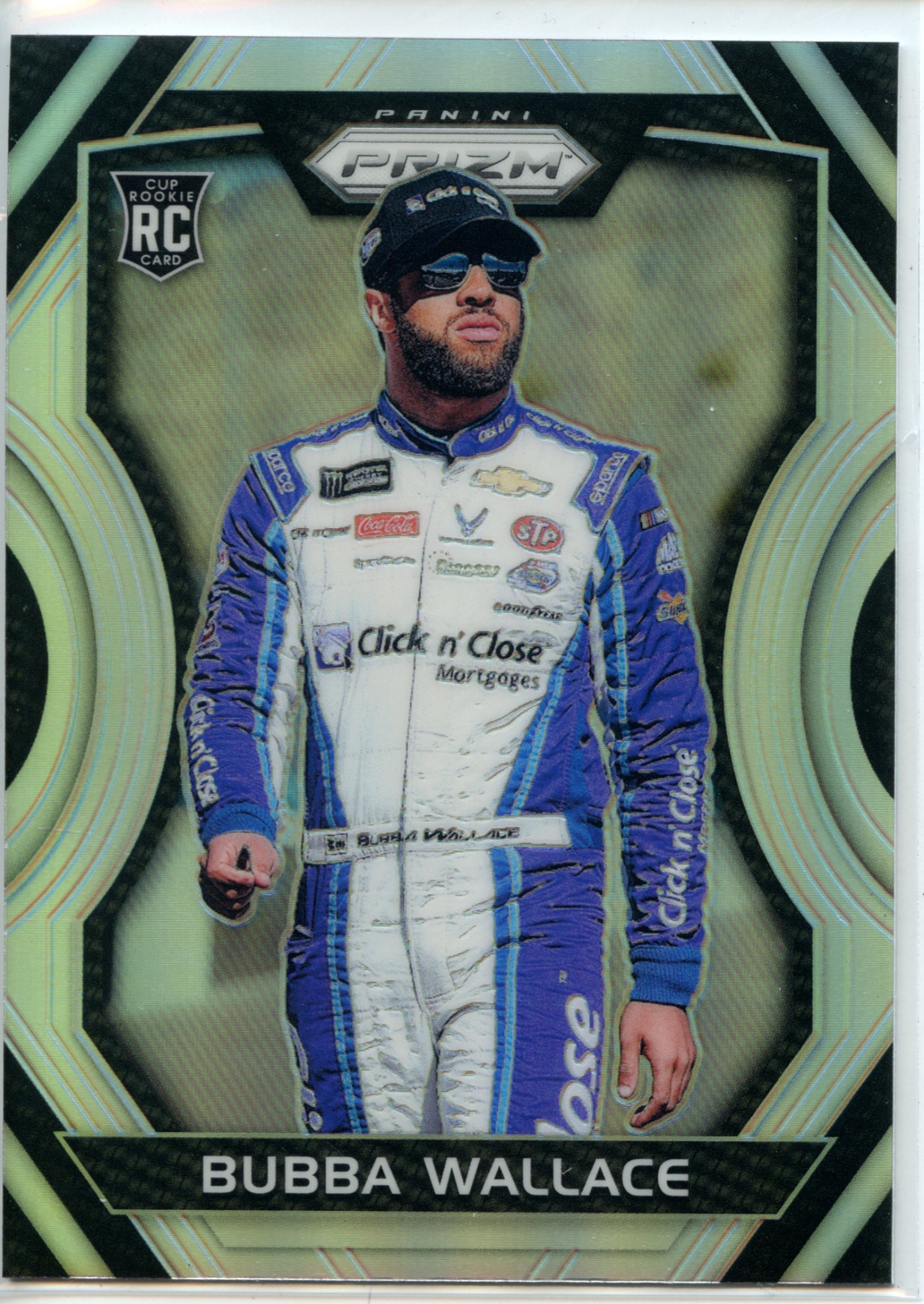 2018 Panini Prizm Racing NASCAR HOLO SILVER Parallel #11 Bubba Wallace RC