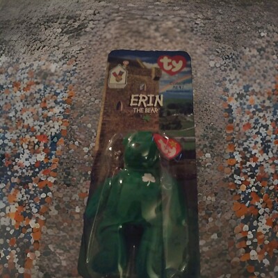 Erin The Bear-1999 McDonalds Ty Beanie Baby with Rare Errors 1993, OakBrook