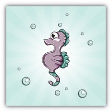 Cute Cartoon Seahorse Animal Car Bumper Sticker Decal