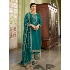 Indian Bollywood Heavy Bridal Reception Wear Salwar Kameez Sharara Plazzo Suits