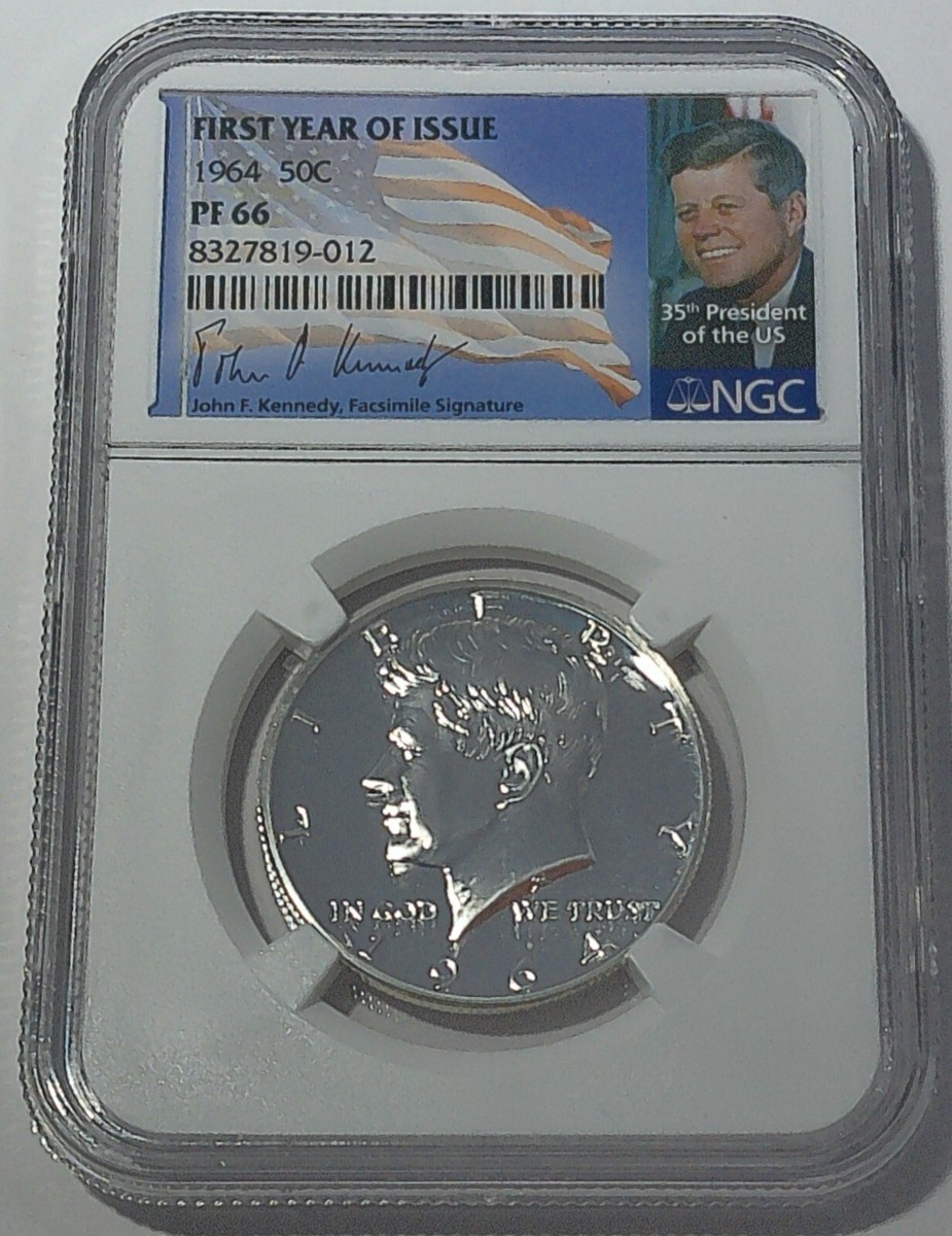 1964 NGC PF66 Proof Silver Kennedy Half Dollar JFK Coin