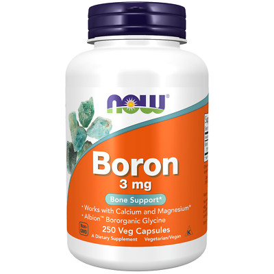 NOW Foods Boron, 3 mg, 250 Capsules