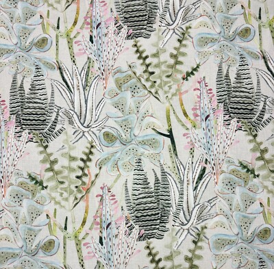 BALLARD DESIGNS FREYA MULTI TROPICAL SEA FLORAL MULTIUSE FABRIC BY YARD 54''W