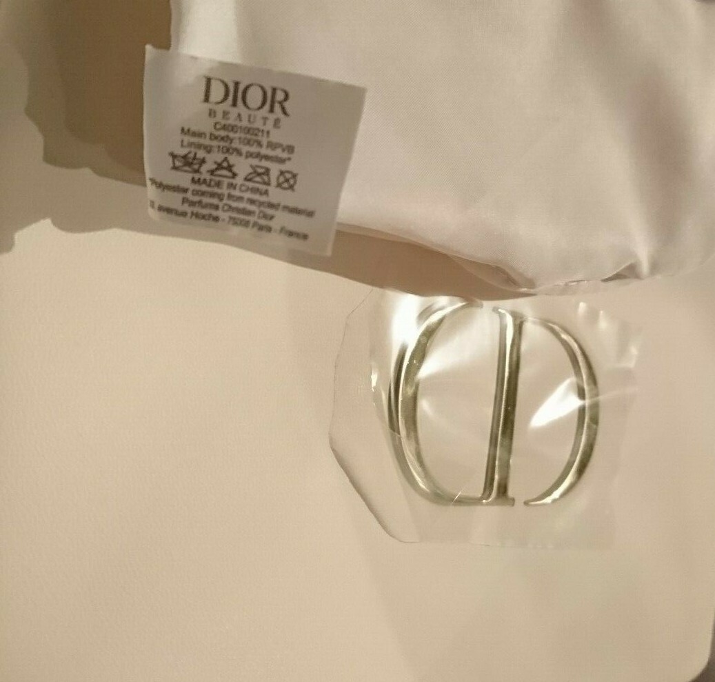 Immagine 3 - CHRISTIAN DIOR POCHETTE POUCH CLUTCH BORSETTA TROUSSE BIANCO PANNA CD ORO GOLD