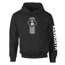 Kenworth W900 Truck Classic Logo, Black Hoodie.