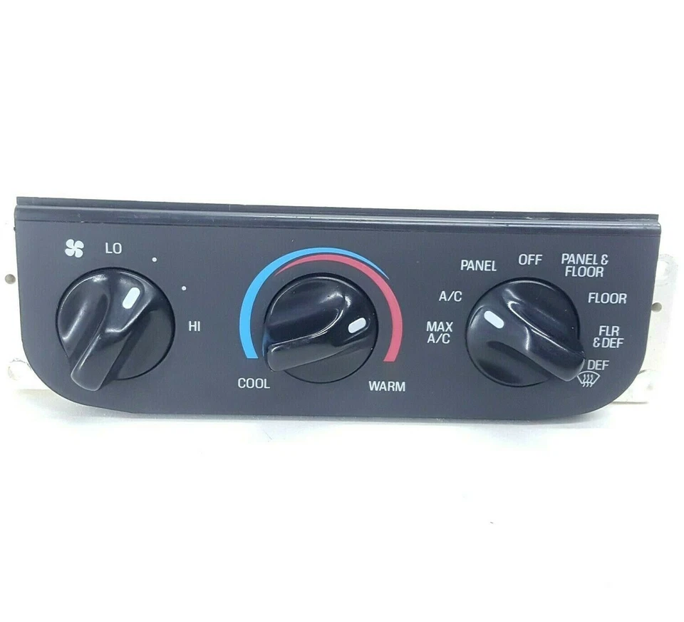 1997 - 2003 FORD F-150 F150 A/C Heater Temperature Climate Control Unit 3 Knobs - Image 2 of 4