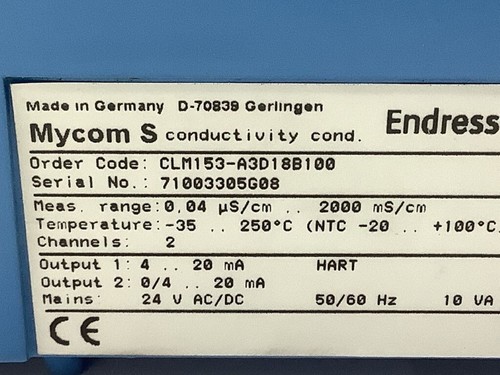 CLM153A3D18B100 - ENDRESS+HAUSER - CLM153-A3D18B100 Transmetteur NEUF - Imagen 4 de 4