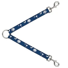 Buckle-Down Dog Leash Splitter South Carolina Flags Scattered 1 Foot Long 1 Inch