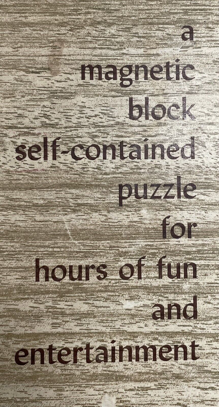 Dureke & Sons Wood Magnetic Square Solitaire Puzzle 1961