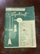 Your Official Rules For Sportcraft Sport Games Index Vintage Manual