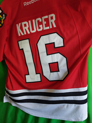 Marcus Kruger  jersey red Mens Large Reebok L NHL  Krüger #16
