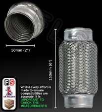 UNIVERSAL WELD ON CAT REPAIR EXHAUST FLEXI 50mm x 150mm (2" x 6")-Chevrolet