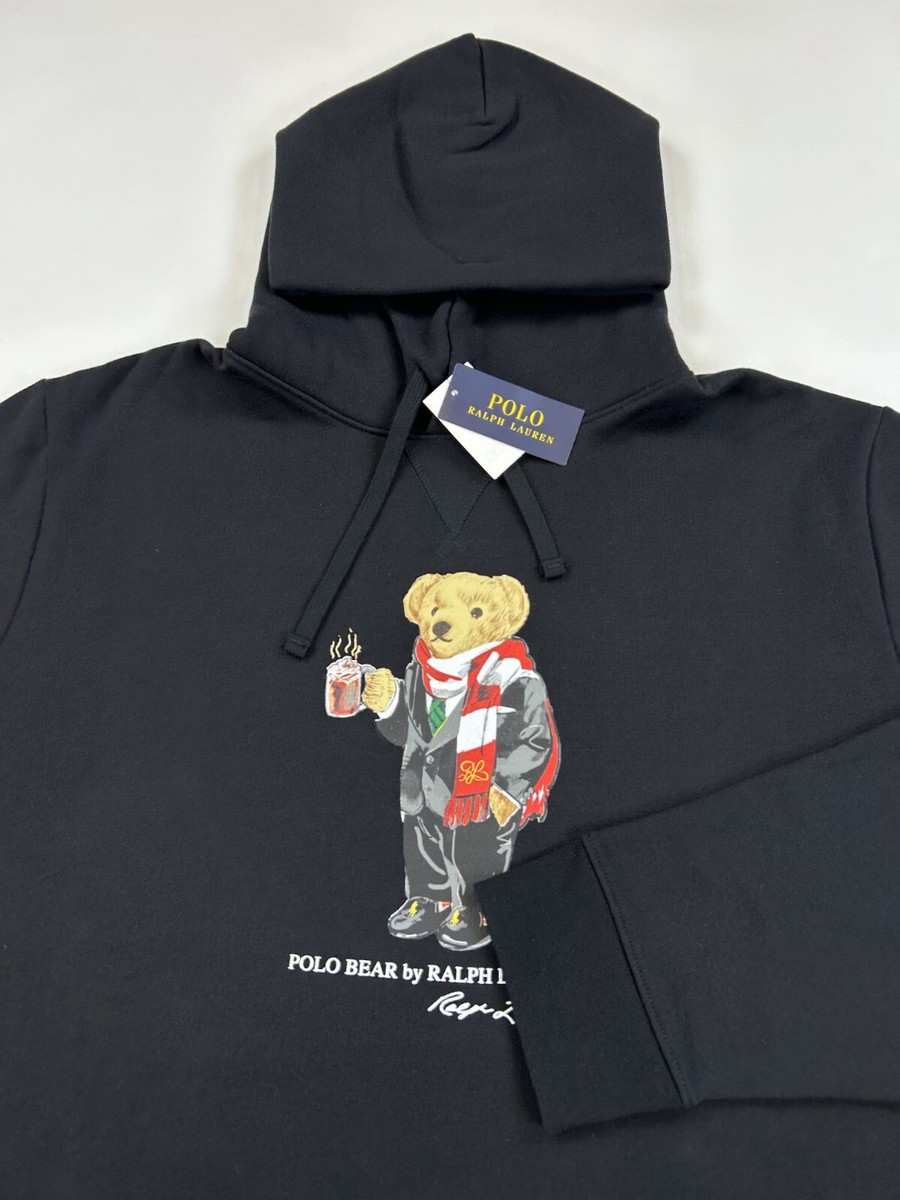 Polo Ralph Lauren Polo Bear Hooded Sweatshirt - Black w/ Scarf