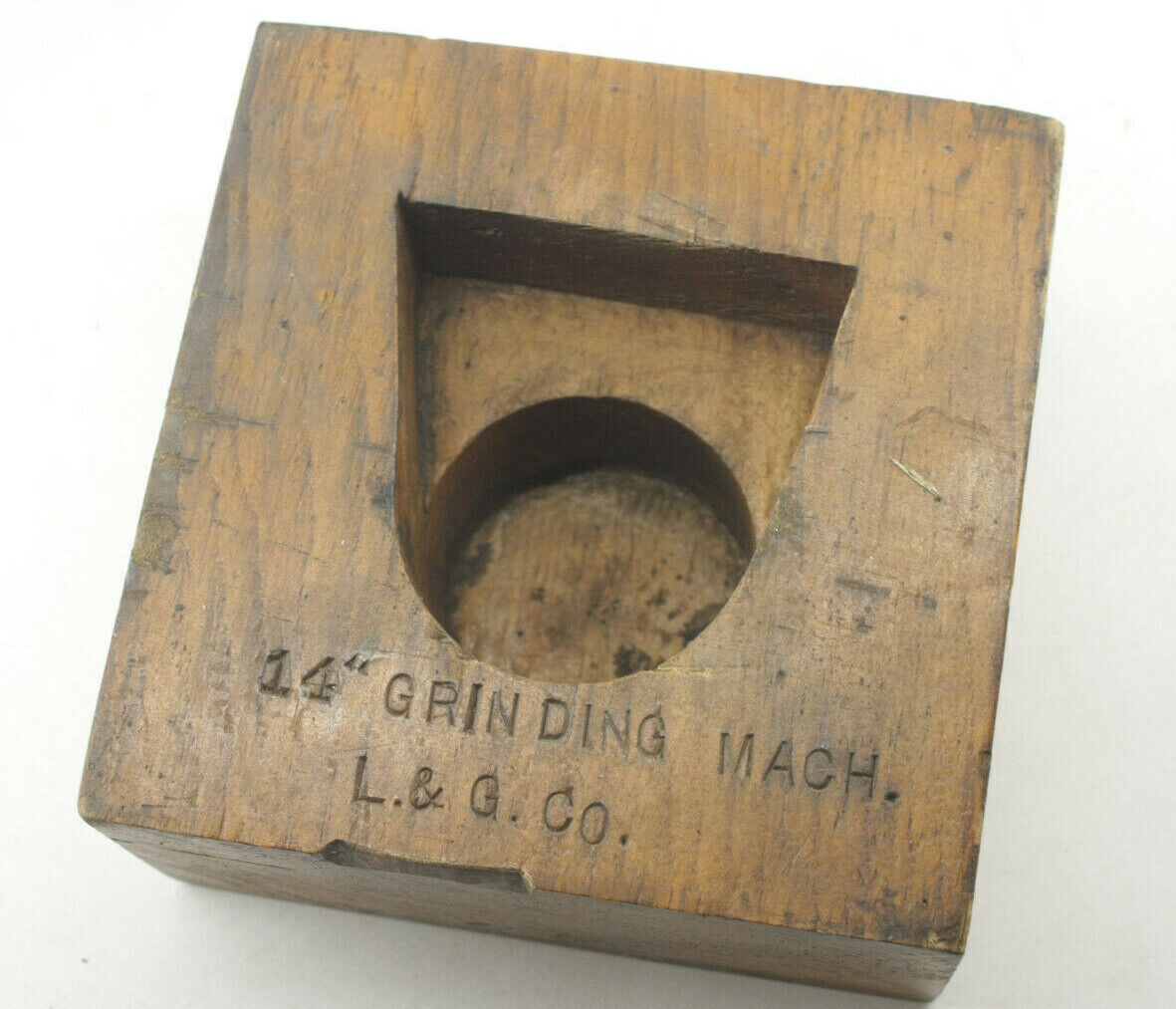Lamson Industrial Foundry Wood ~6" Square Block Machine Part Mold Pattern M62C