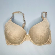 Natori Bra 34C Underwire Padded Cups Adjustable Straps Nude Tan