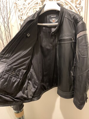 ジャケット・アウター Harley Davidson 90s leather riders Harley-Davidson Riding Gear Leather Jacket Rivage 2XL 97008-14VM