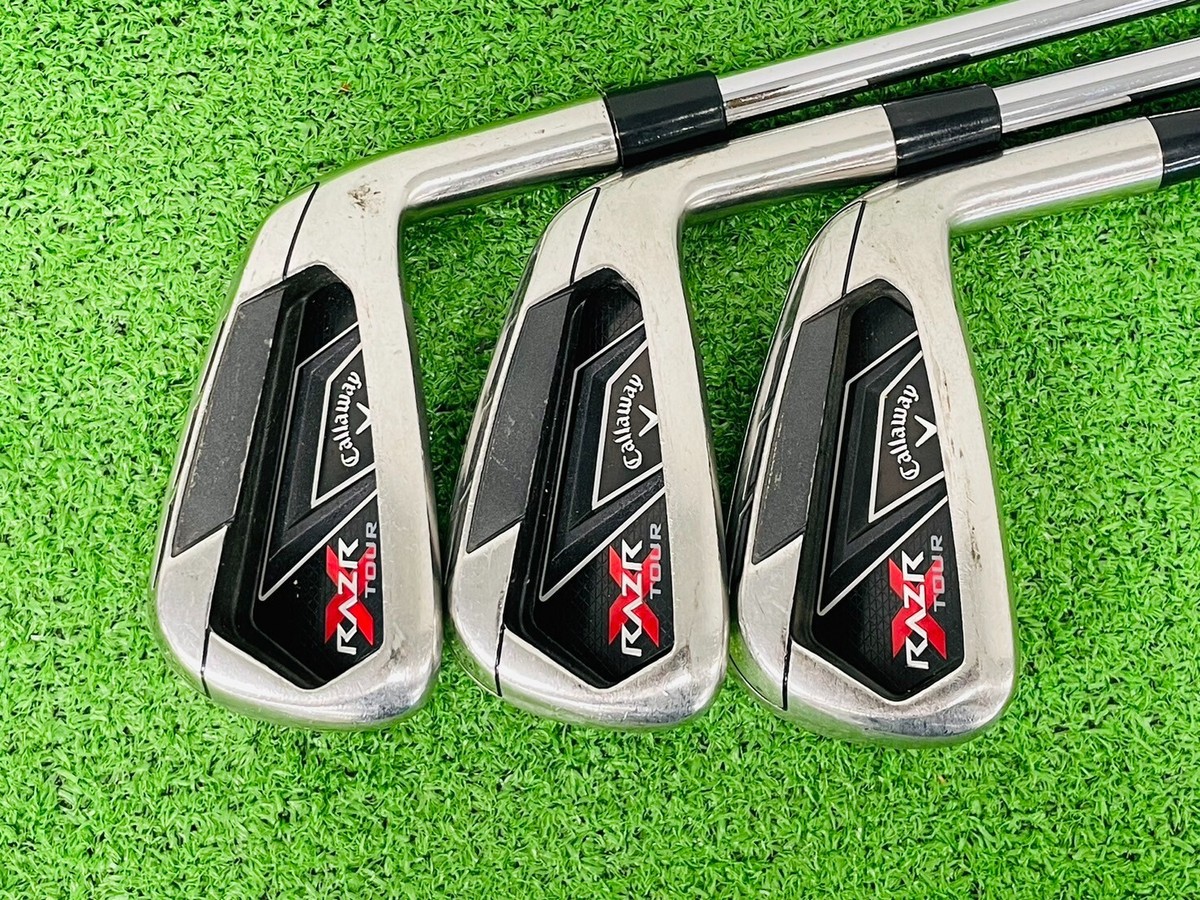 Set of 7 x Callaway RAZR X Tour Irons 4-PW Stiff Steel Shafts Callaway Grips* Set of 7 x Callaway RAZR X Tour Irons 4-PW Stiff Steel Shafts Callaway Grips*