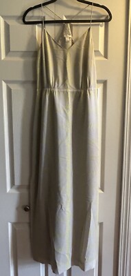 J Crew Dress Women's Size 2 Gray Yellow Geometric Maxi Dress Summer Spring  | eBay