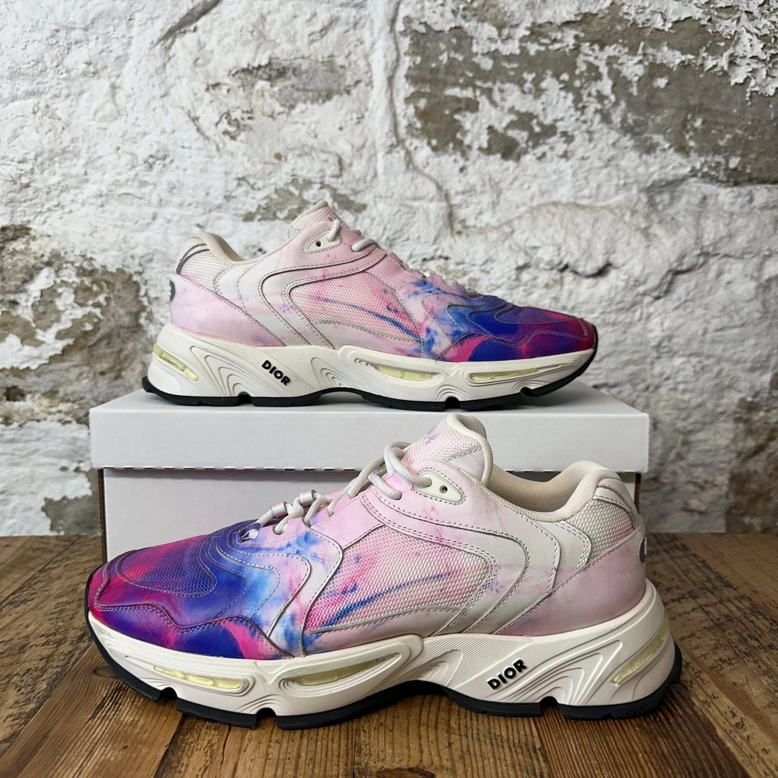 Baskets blanches Dior CD1 Tie Dye taille 11 (44)