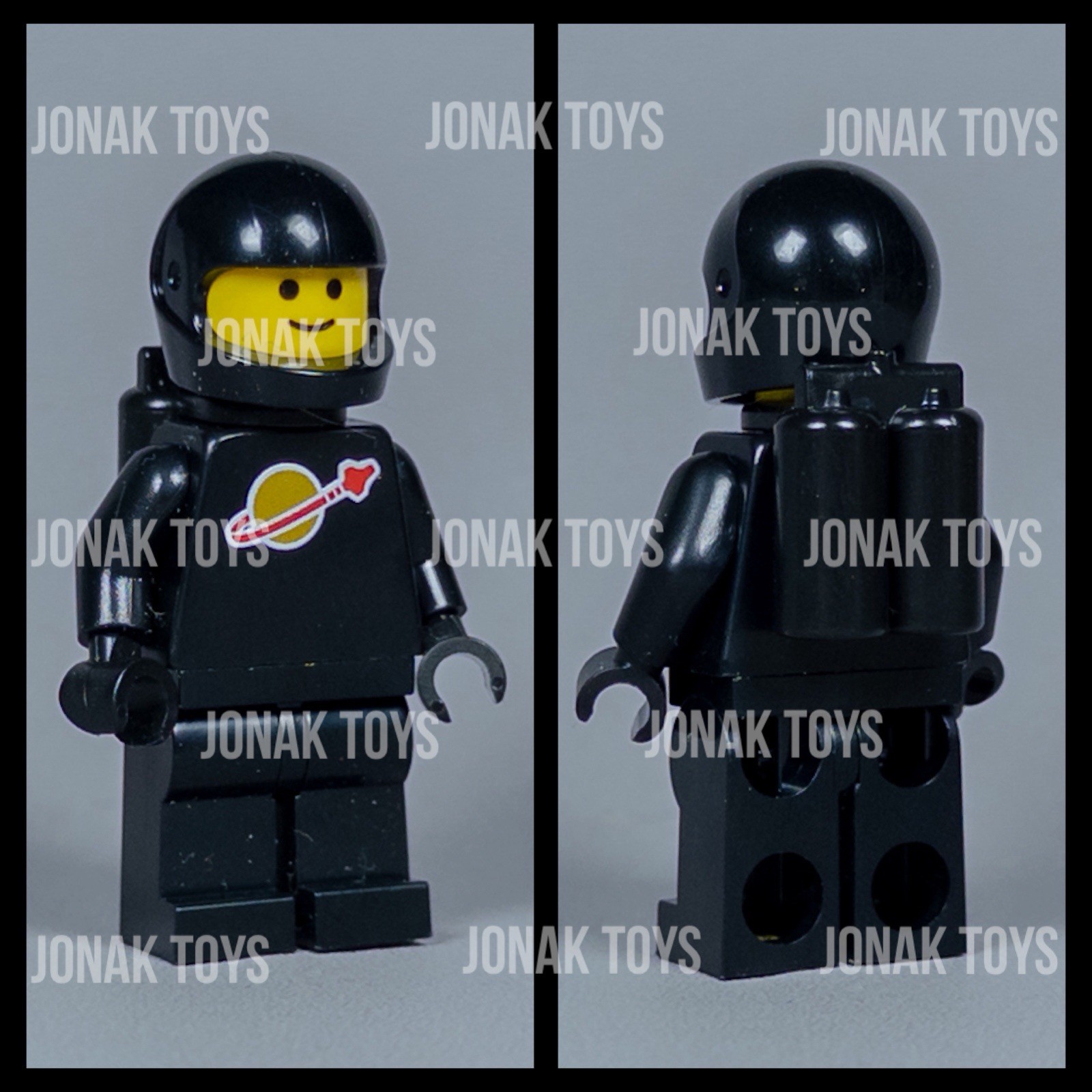 LEGO Classic Black Spaceman Custom Figure w/ Crash Helmet | eBay