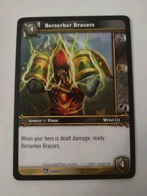 Berserker Bracers - Fields Of Honor - World Of Warcraft WoW TCG Rare NM