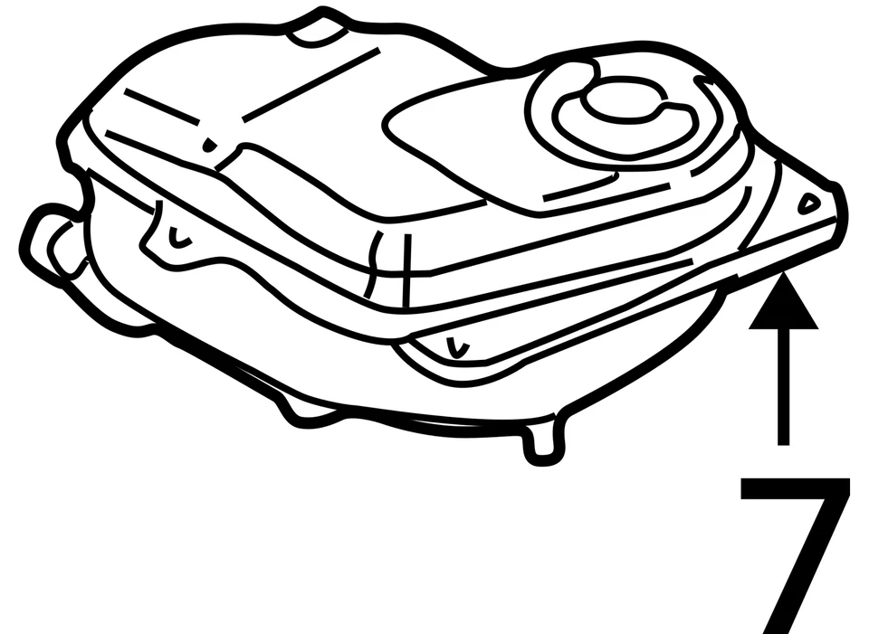 Оригинальная бутылка резервуара жидкости омывателя ветрового стекла 2003-2005 Volkswagen Passat DNXWZ - Изображение 4 из 4