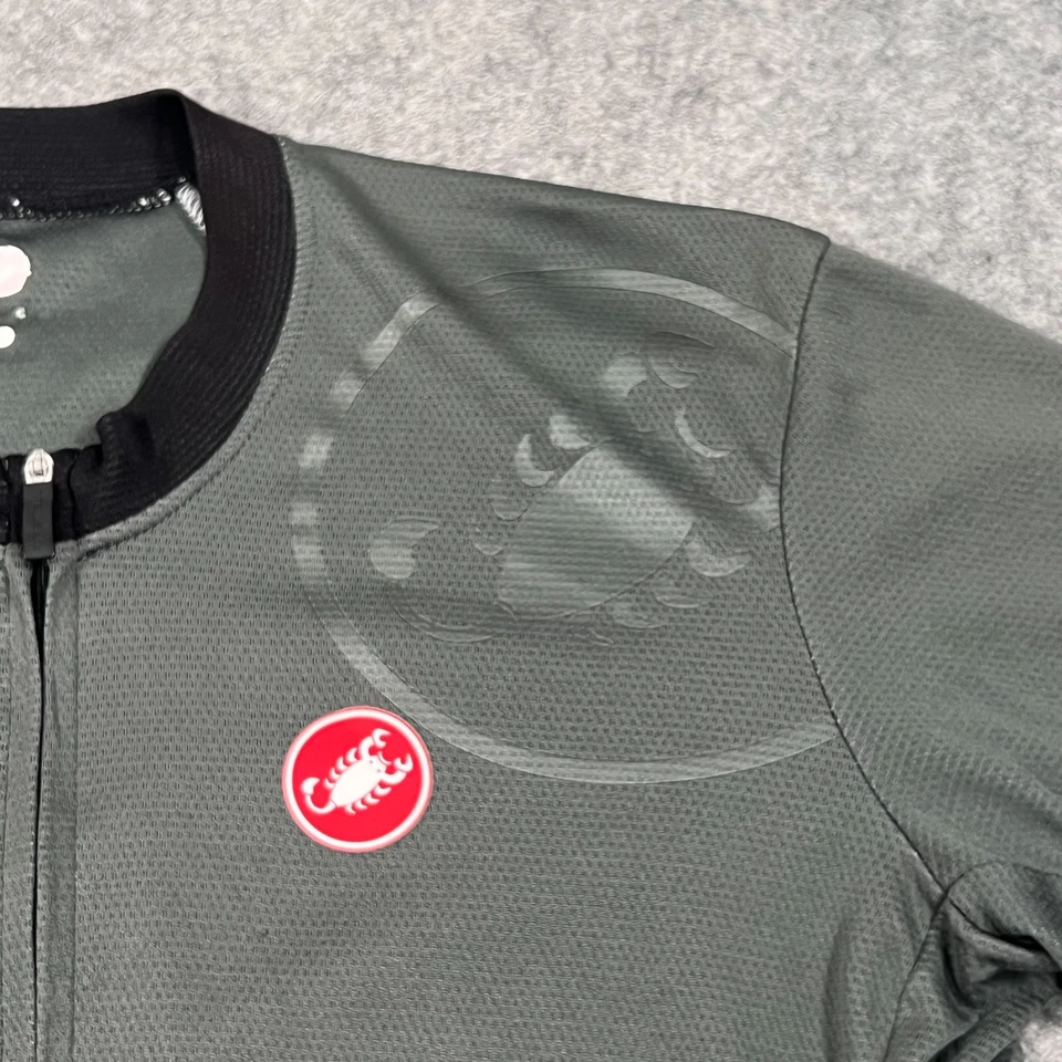 Camisa Jersey Castelli Gris Breathe Attack Manga Corta Cremallera Para Hombre Talla XL Foto 3 de 4