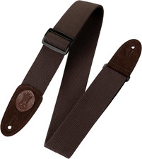 Leathers Signature Cotton Series 2" Guitar Strap with Tri-Glide Adjustment; Brow