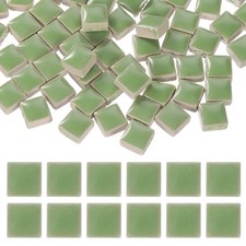 9mm Square Mosaic Tile, 300g Ceramic Mosaic Tile Bulk, Emerald Green