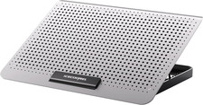 Laptop Cooling Pad Aluminum with Adjustable Height and Dual USB Ports for
