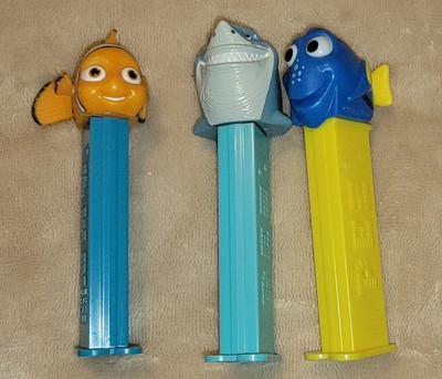 Disney Pixar PEZ Candy Dispensers Set (3) Finding Nemo Dory Bruce Loose VGUC