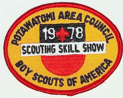 BSA Scouting Skill Show Patch 1978 Potawatomi Area Council