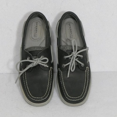 Sperry Women Top-Sider 6.5M Gray Authentic Original 2-Eye Leather Boat Shoes
