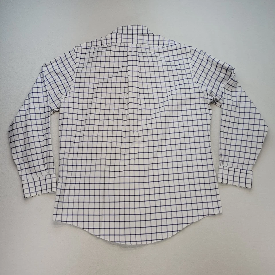 Brooks Brothers Dress Shirt Mens L Blue Geometric Regent Fit Button Down Supima - Image 3 of 4