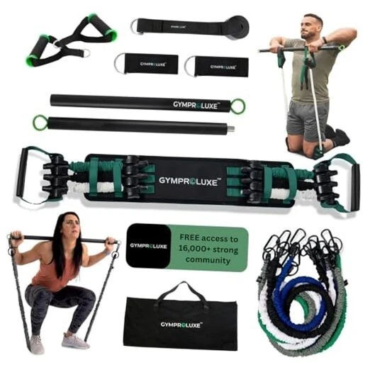 Gymproluxe Portable Gym - Resistance Exercise Band Set - 200LBS All in one
