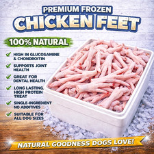 Frozen Chicken Feet fo Dogs 100% Natural Raw Treat High Protein DentalHealth 5kg