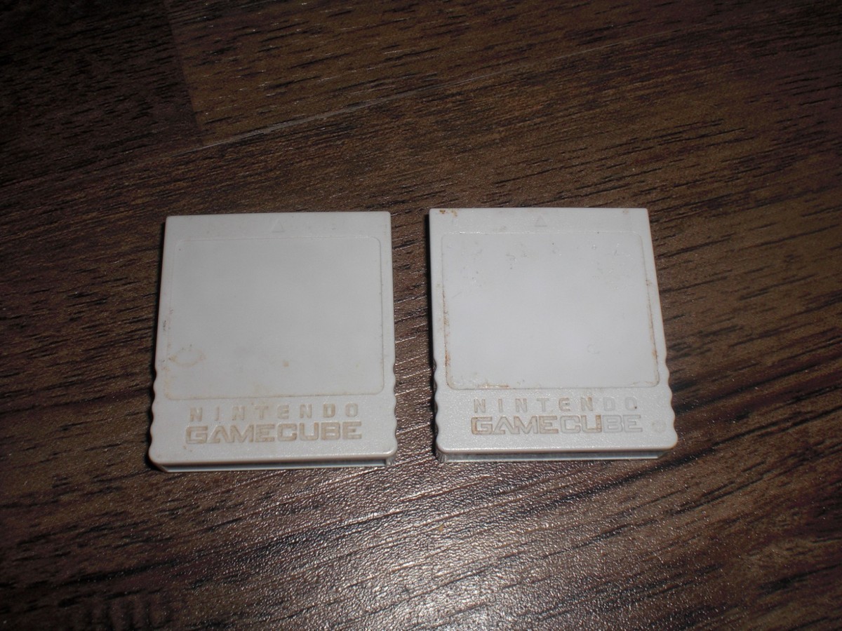 2x OEM Nintendo GameCube Gray Memory Card 59 Blocks DOL-008