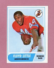 1968 Topps #173 Floyd Little Denver Broncos Rookie Football Card E+-E/M oc READ. rookie card picture