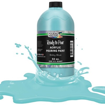 Pouring Masters Baby Blue 32-Ounce (Quart) Water-Based Acrylic Pouring Paint