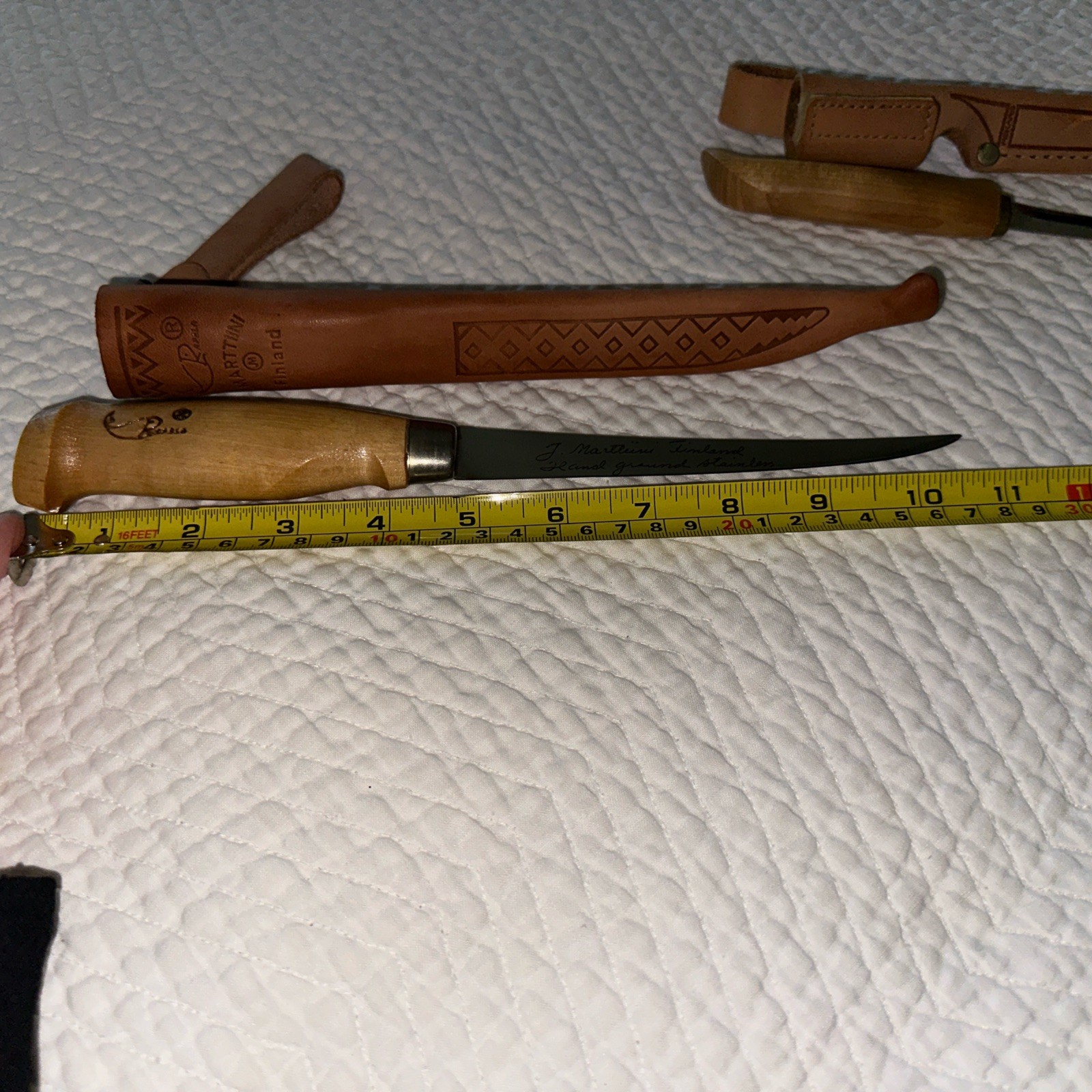 J Marttiini Knife W Sheath & Fiskars Stainless Steel Made in Finland W Sheath