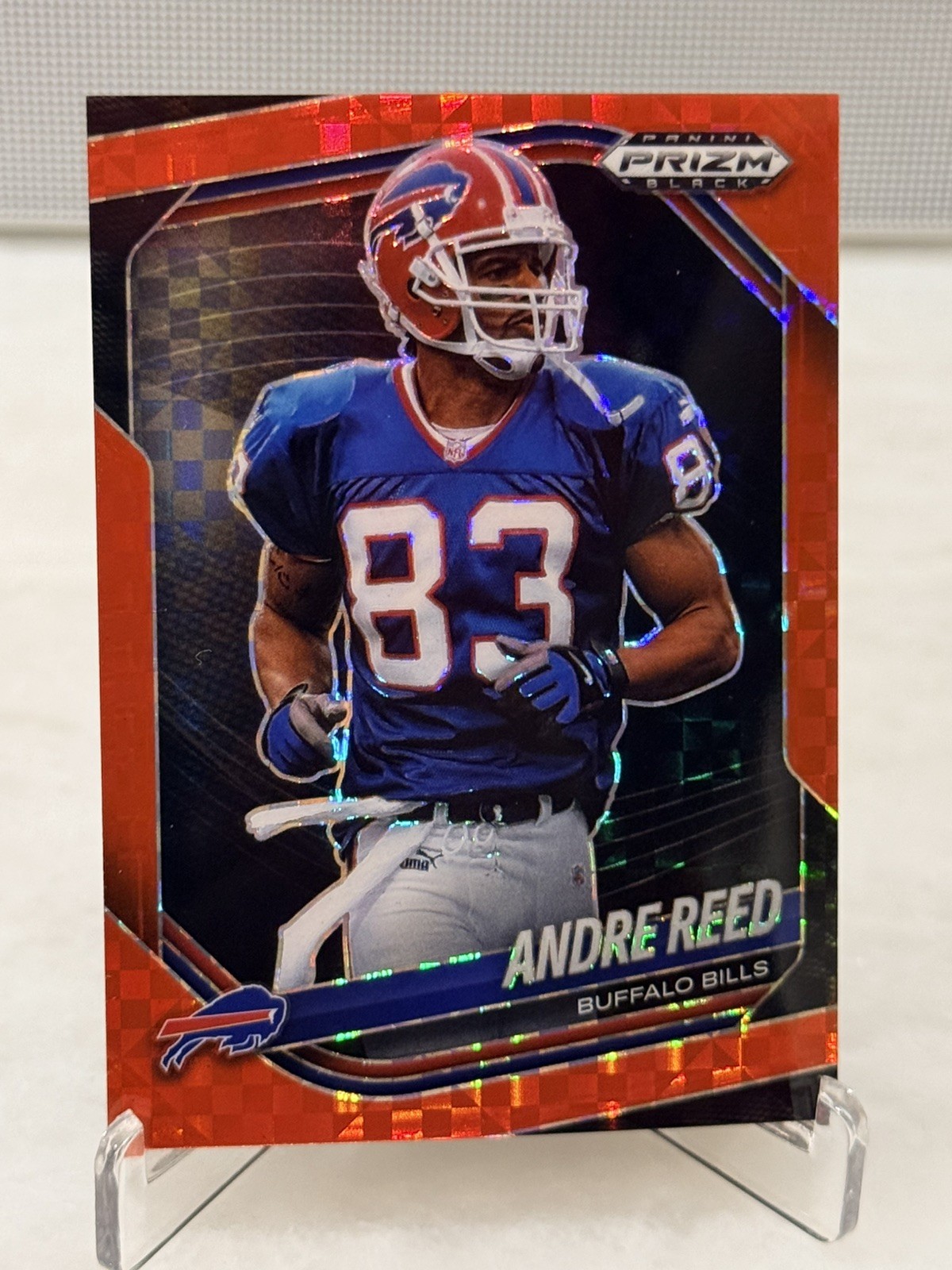 2025 Panini Prizm Black - Andre Reed #10 Red Power Prizm /75 Buffalo Bills