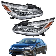 For 2016-2017 Honda Accord Touring Sedan Only Rightleft Side Led Headlight Assy