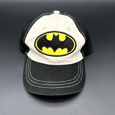 Batman Hat Kids One Size Black Cotton Baseball Cap Strapback Embroidery Outdoor