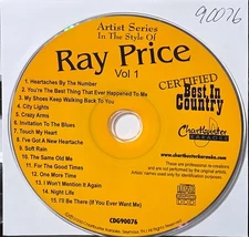 90076 RAY PRICE     RARE       CHARTBUSTER  KARAOKE CDG LOT MAIL