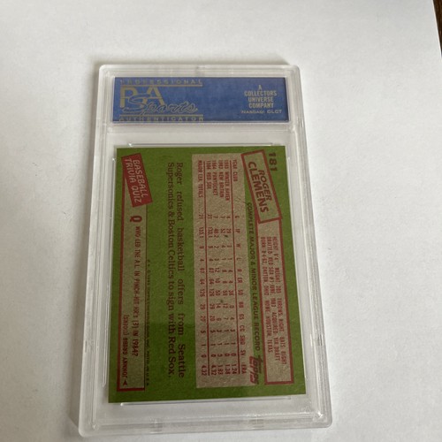 1985 Topps - Roger Clemens #181 (RC) PSA 9 Mint Red Sox Rookie Card HOF - Picture 2 of 2