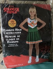 STRANGER THINGS HAWKINS HIGH CHEERLEADER COSTUME CHILD XL 14-16 DRESS/SCRUNCHIE